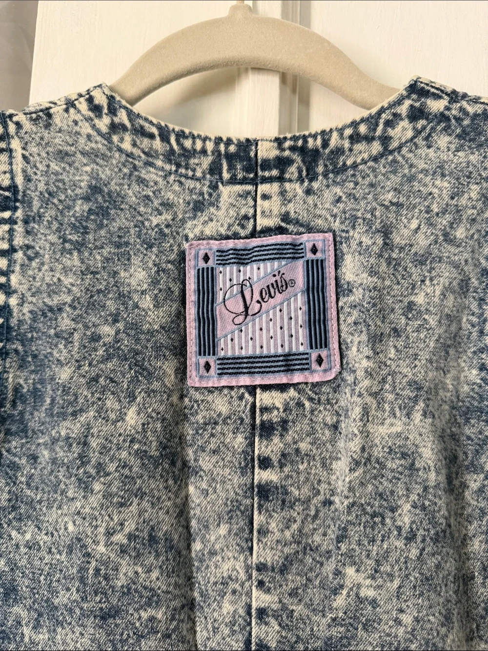 Vintage Little Levi's Acid Wash Denim Jumpsuit with Pocket Patch